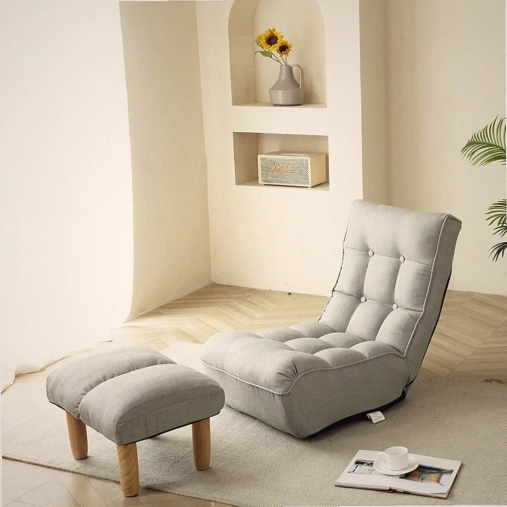 Foldable Reclining Sofa Chair-4-Segment Adjustable Back for Living Room,Playroom