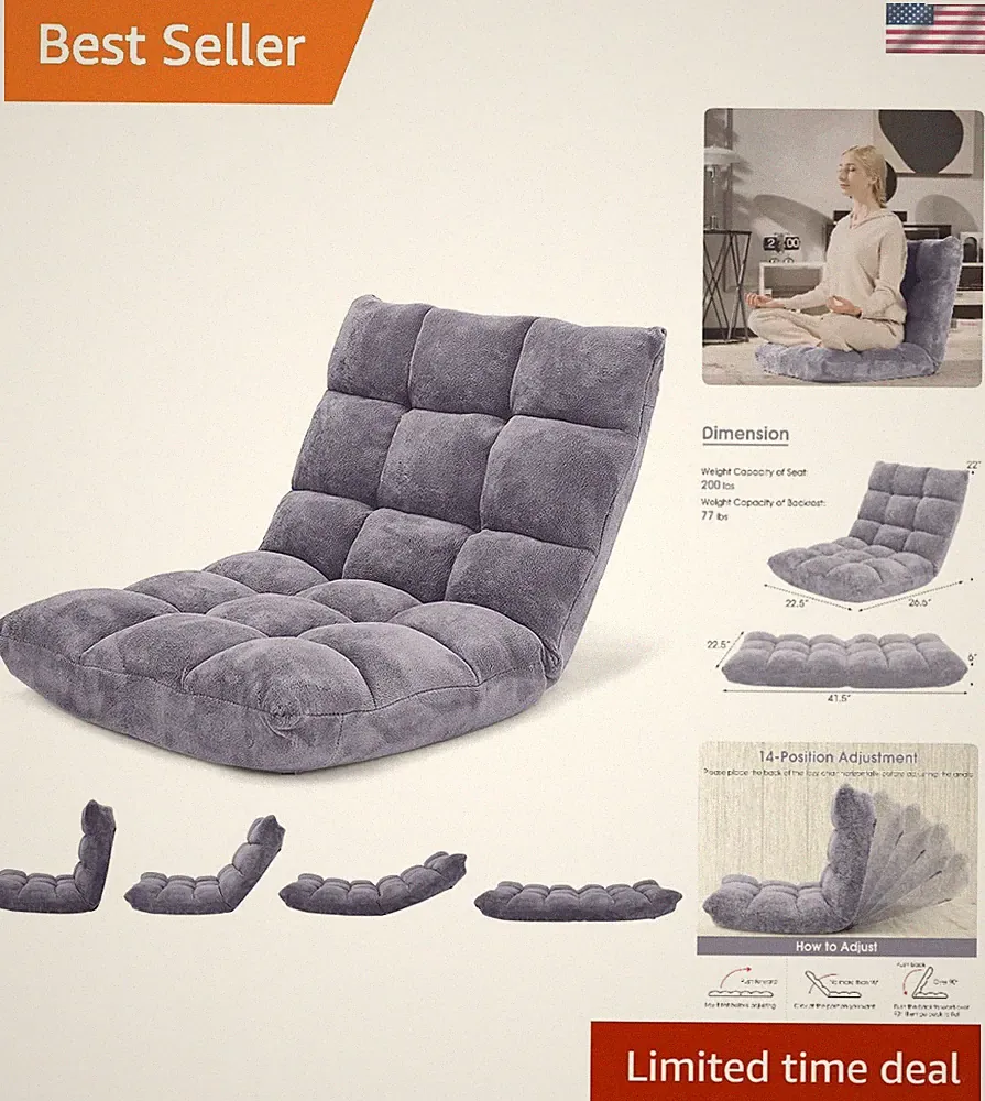 Modern Padded Floor Chair - 14 Positions for Ultimate Comfort & Versatility